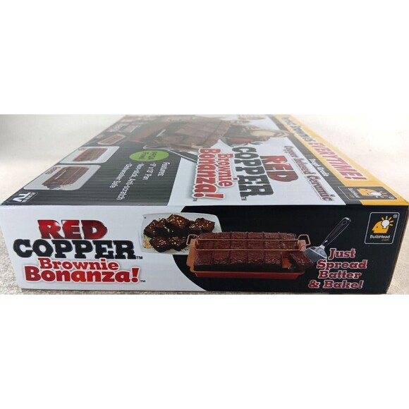 Perfect Brownie Bonanza 9 X 13 " Pan Includes Recipe Guide Red Copper NEW - Picture 4 of 4